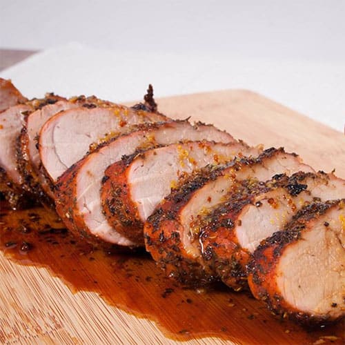 Asian Pork Tenderloin Smoked on a Natural Wood Plank