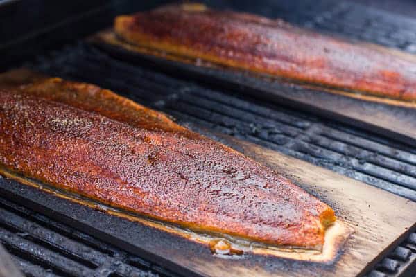Trout Smoked on a Natural Wood Plank