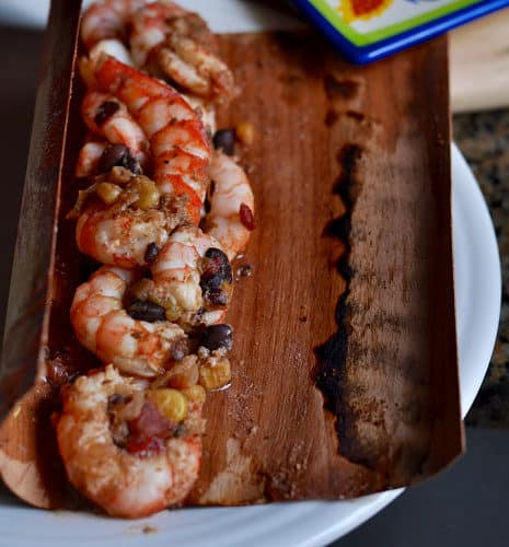 BBQ prawns in a grilling wrap