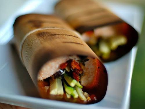 Natural Wood Wrapped Mediterranean Salmon