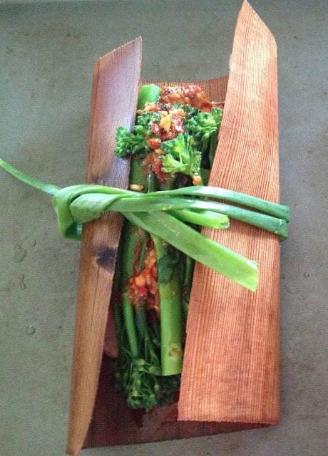 vegetables in a grilling wrap