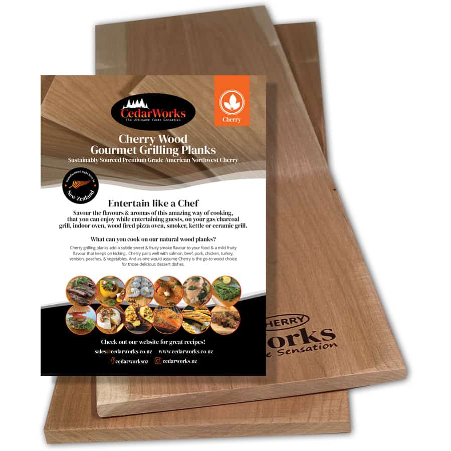 Cherry Grilling Planks 45cm - 2 pack