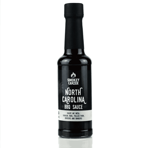 North Carolina BBQ sauce by Smokey Carter, perfect for grilled meats and burgers, adds authentic southern flavor to your barbecue dishes.