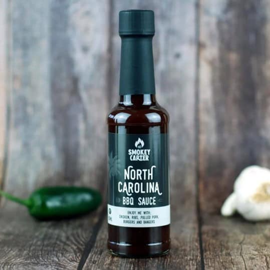 North Carolina BBQ sauce made with smoky, rich flavors, perfect for grilling, roasting, and dipping, crafted locally by Cedar Works in New Zealand.
