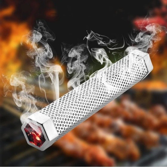Hot Smoked | Stainless Steel Hexagonal Tube BBQ Smoker